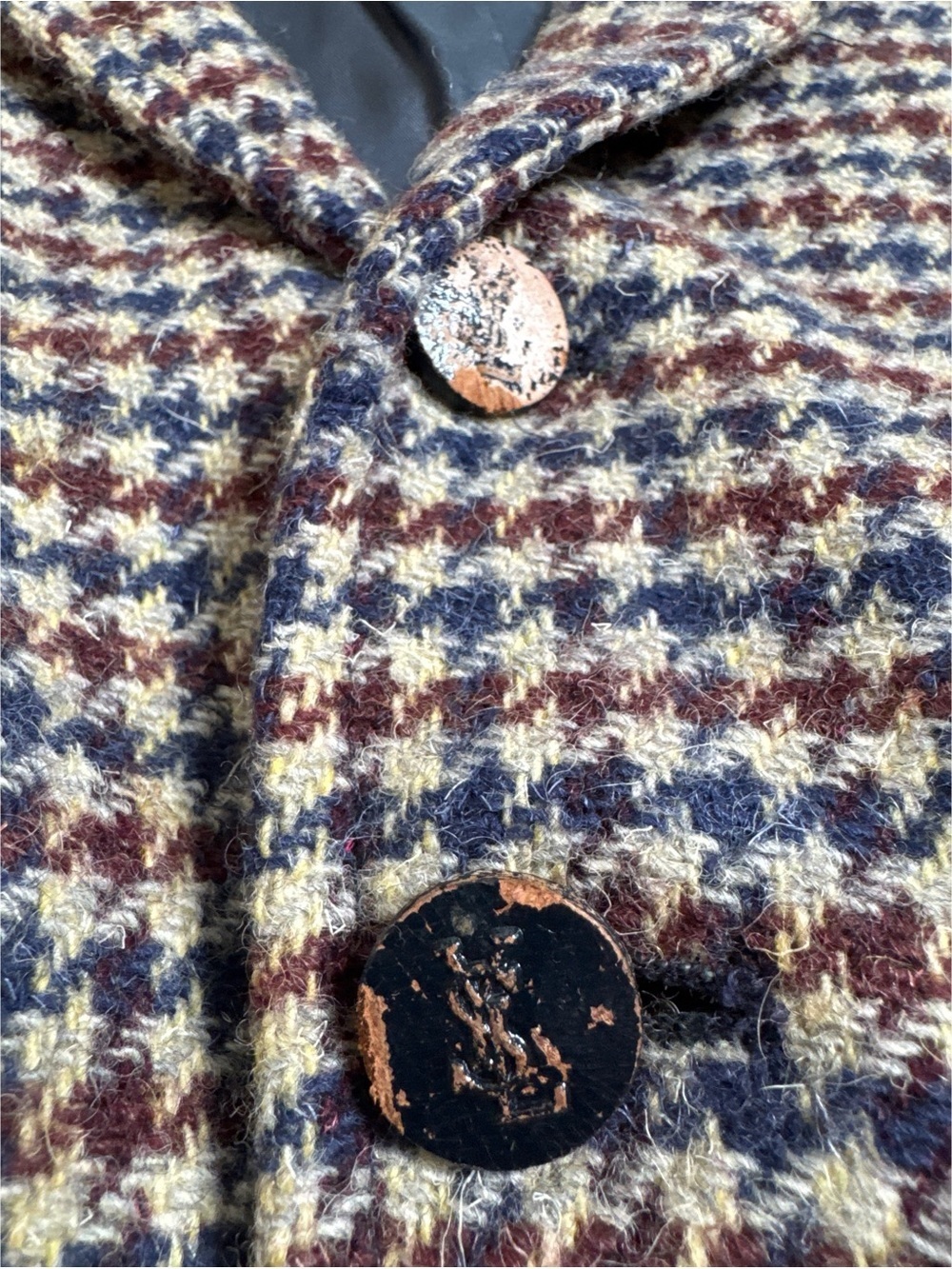 Vintage Yves Saint Laurent YSL Houndstooth Boys Blazer Size 6 - Picture 7 of 7